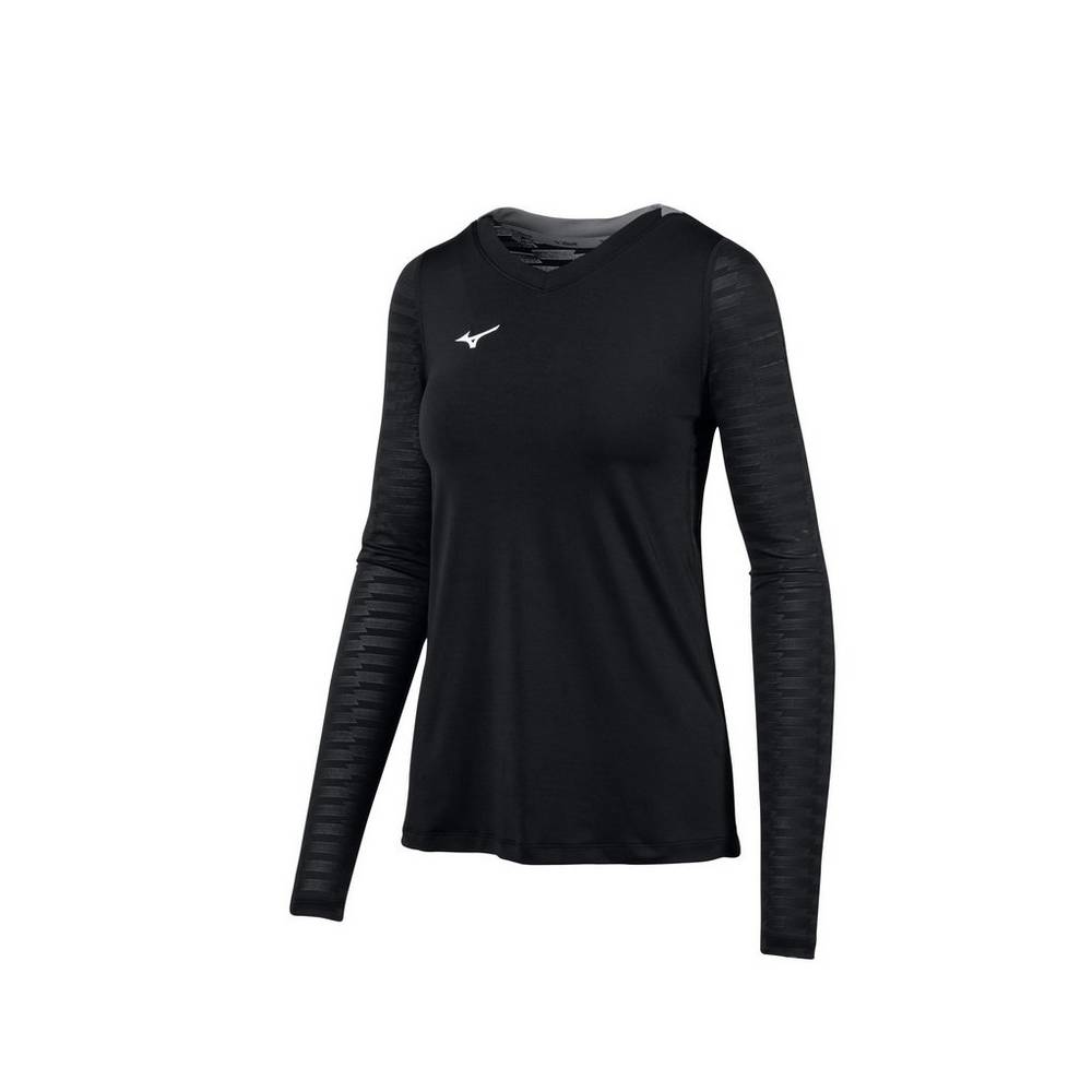 Mizuno Women's United Long Sleeve Jersey Black (440724-FXN)